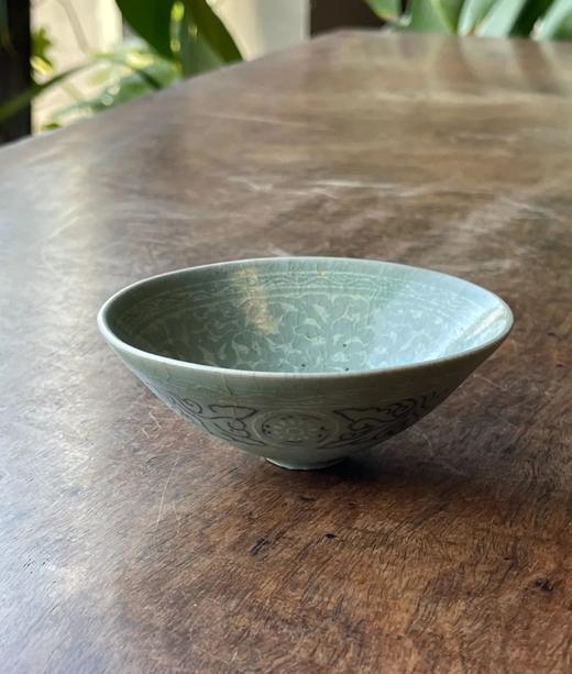 象嵌青瓷花卉纹碗，顺丰包邮 商品图1