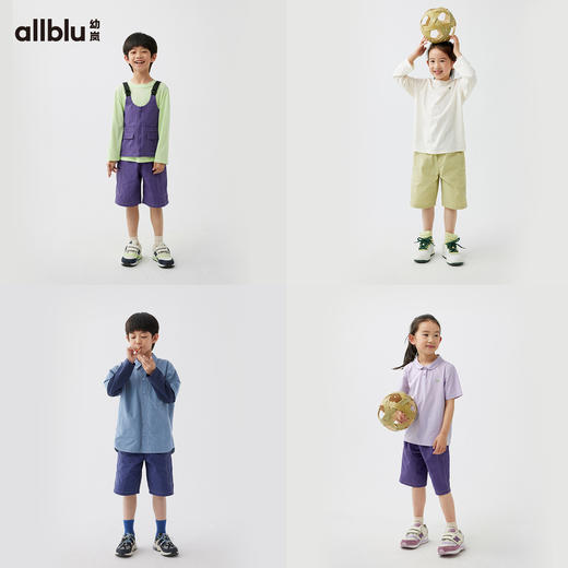 【春Vol.2】幼岚舒适轻盈耐磨blublu机能牛仔短裤24春季新款儿童男女童短裤ZY 商品图2