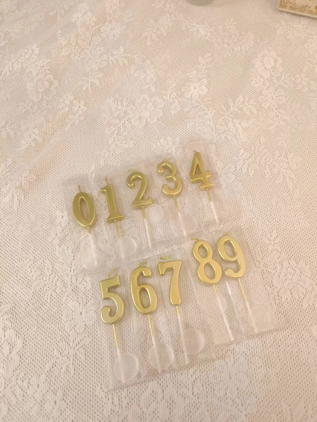 金色数字蜡烛（单个装）