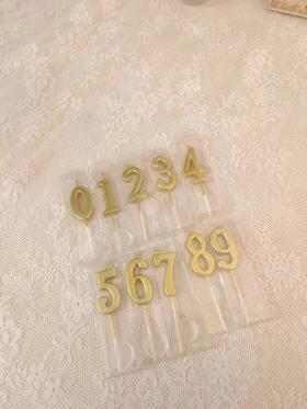 金色数字蜡烛（单个装）