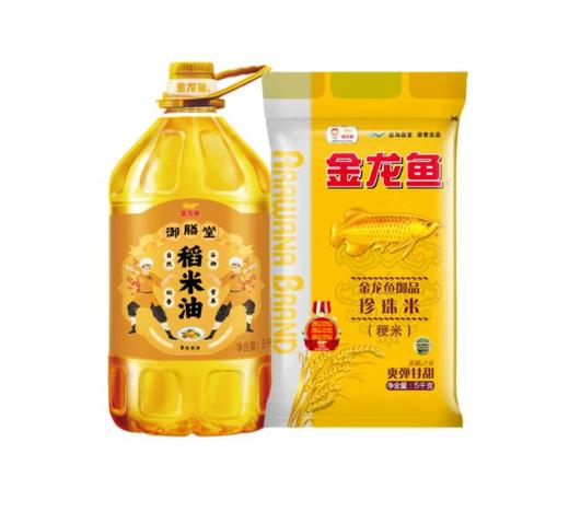 金龙鱼 葵籽油+大米 二件套 5L+5kg稻米油 御品珍珠米春节福利 商品图2