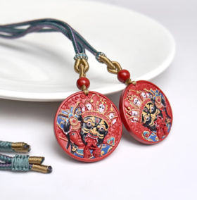 朱砂吊坠-前世今生圆牌