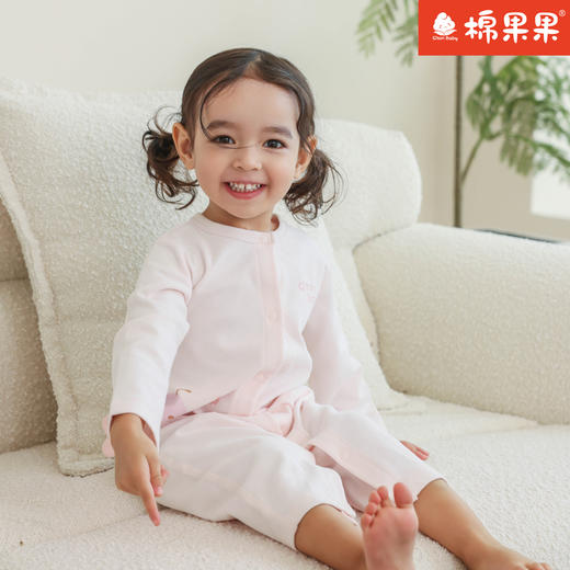 棉果果专柜同款春季新品内衣家居女宝5A抗菌抗菌对开连体衣M121722224719 商品图1