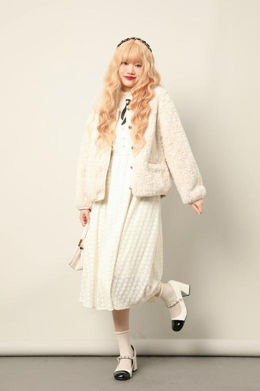 amadella 圆领皮毛一体夹克小香风外套 17547 商品图3