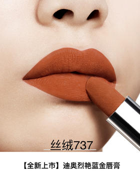【订单实付低于299元，不发货】迪奥 克丽丝汀迪奥烈艳蓝金唇膏 丝绒 737  C035600737-F