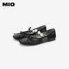 MIO米奥春季方头低跟单鞋珍珠一字袢带复古玛丽珍女鞋M241401605 商品缩略图3