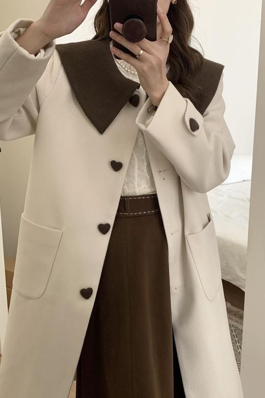 amadella 减龄海军领夹棉大衣外套 17455 商品图4