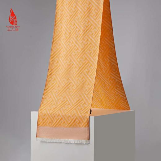 SAINTJOY/上久楷丝羊绒围巾 长巾  3D万字纹CJS22042 商品图7