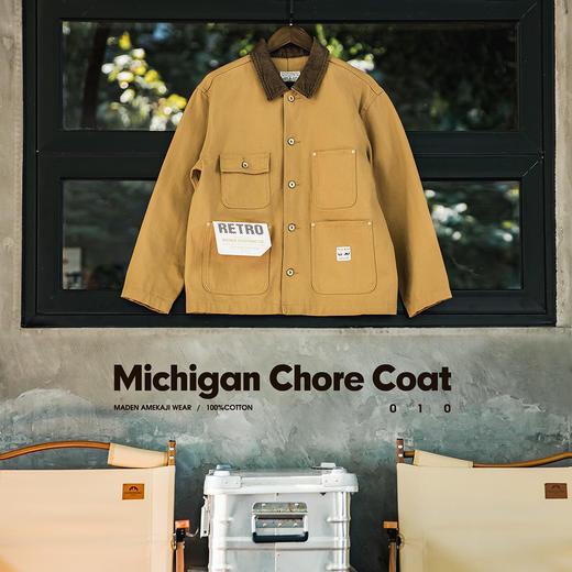 马登美式复古密歇根夹克春秋款纯棉帆布翻领长袖上衣外套女 商品图4