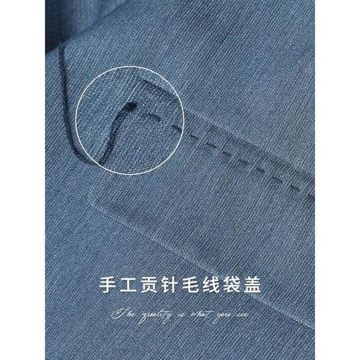 COCOBELLA撞色条纹通勤贡针西装女中性风廓形休闲西服SI3011 商品图4