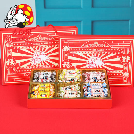 新年糖果【年货大白兔奶糖礼盒装】6口味 什锦糖388g 礼盒喜糖 商品图4