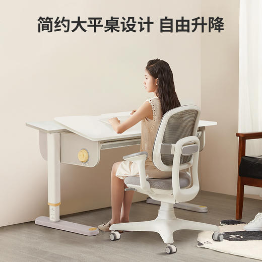 2平米学习桌儿童写字桌椅套装小学生家用可升降学习桌学习工场 商品图1
