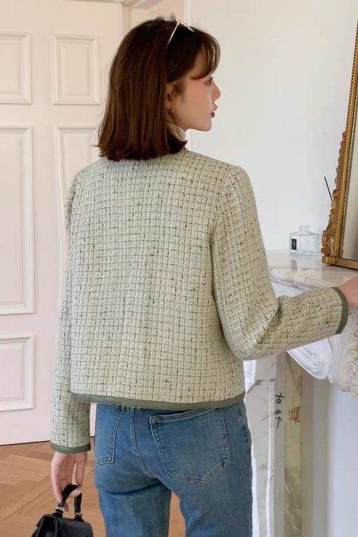 Le Malene 绿色小香风夹克内胆羽绒服外套 17466 商品图6