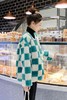 ANSUABEL 棋盘格羊羔绒毛外套 14936 商品缩略图1