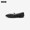 MIO米奥春季低跟羊皮革芭蕾舞鞋闪钻蝴蝶一字带玛丽珍鞋女M241440307 商品缩略图1