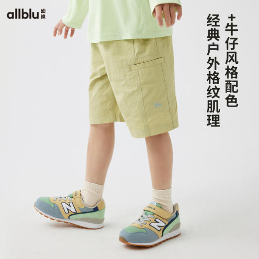 【春Vol.2】幼岚舒适轻盈耐磨blublu机能牛仔短裤24春季新款儿童男女童短裤ZY 商品图1
