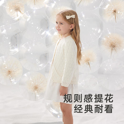 【商场同款】英氏童装春季女宝长袖毛衣纯棉外出百搭轻薄外套新款 商品图3