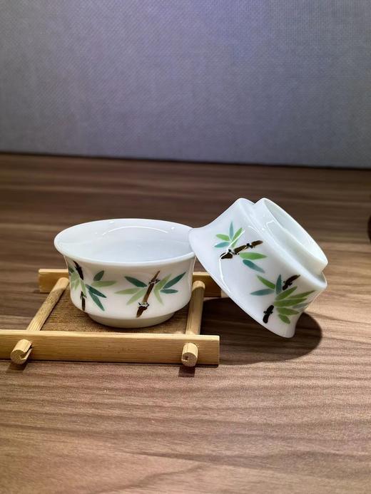 景德镇陶瓷 国瓷红叶 8头五彩节节高（盖碗） 商品图3