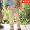 棉果果专柜同款春季新品女童弹力针织斜纹微喇针织长裤M122200224033 商品缩略图0