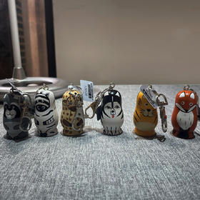 木雕动物钥匙链挂件（随机）