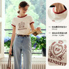 OLrain欧芮儿美式复古T恤女春季2024年新款时尚百搭撞色刺绣短袖 商品缩略图2