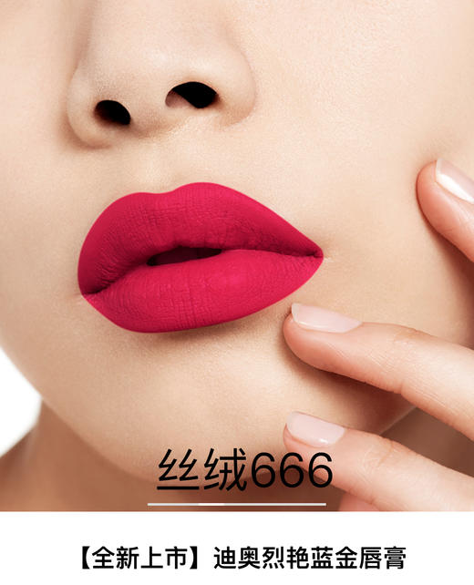 【订单实付低于299元，不发货】迪奥 克丽丝汀迪奥烈艳蓝金唇膏 丝绒 666  C035600666-F 商品图0