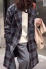 Kai & Kiera 时髦韩版格纹羊毛大衣外套 17400 商品缩略图1