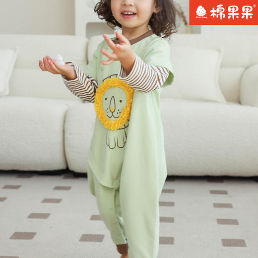 棉果果专柜同款春季新品男童纯棉偏襟连体衣M112720224042 商品图1