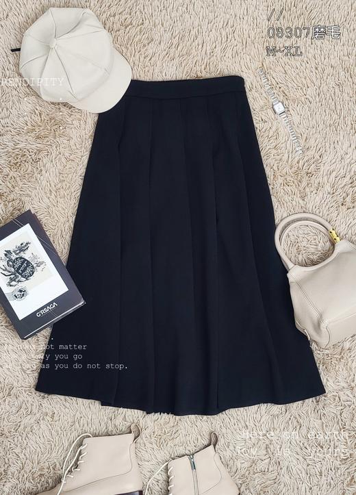 G08307#磨毛呢料半裙 商品图0