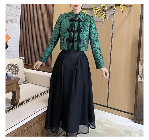 裁缝学苑AX160新中式中国风套装纸样女装汉服上衣半裙子版型 商品图4