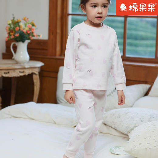 棉果果专柜同款春季新品内衣家居女宝5A抗菌抗菌套头套装M121302224746 商品图0