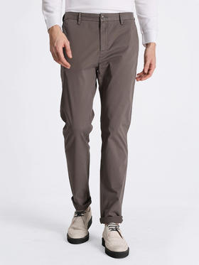 callisto卡其色弹力长绒棉休闲裤 STCPW3101X