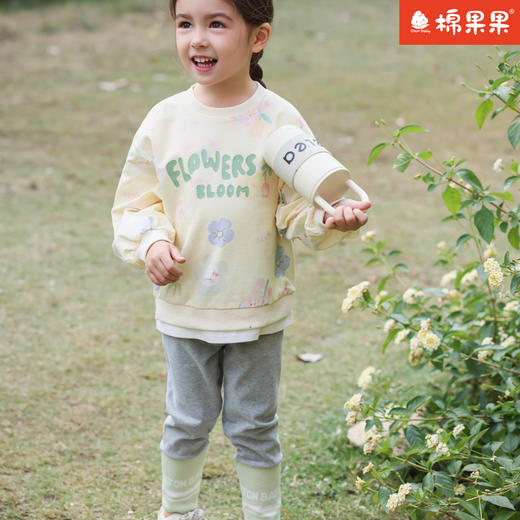 棉果果专柜同款春季新品女童纯棉圆领套头卫衣M122180224025 商品图1