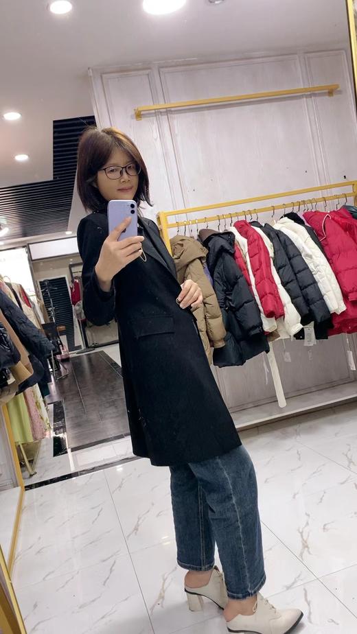 A7093         洋气气质西装领修身显瘦百搭中长款风衣外套 商品图2