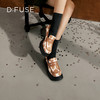 Dfuse迪芙斯2024春季新款大圆头厚底奶牛纹JK乐福鞋女DF41112101 商品缩略图8