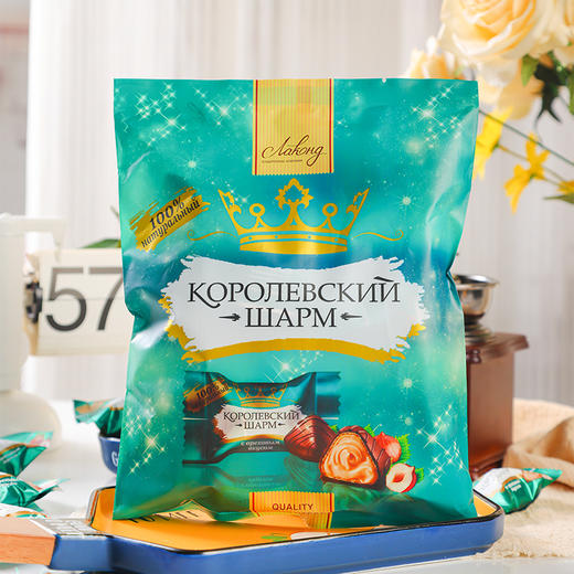 俄罗斯拉迈尔牌皇冠巧克力糖（榛子味）250g 商品图0