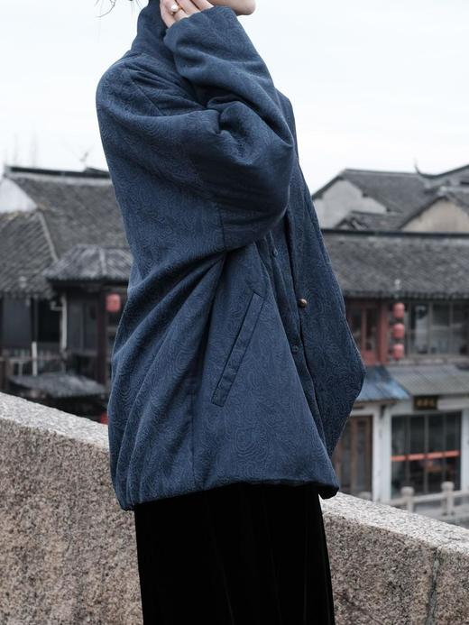盛唐牡丹 |真丝提花老虎扣男士棉服 商品图7