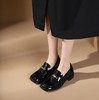 westory2024春季新款休闲厚底厚底低平跟超轻方头百搭乐福鞋S24AM57051 商品缩略图4
