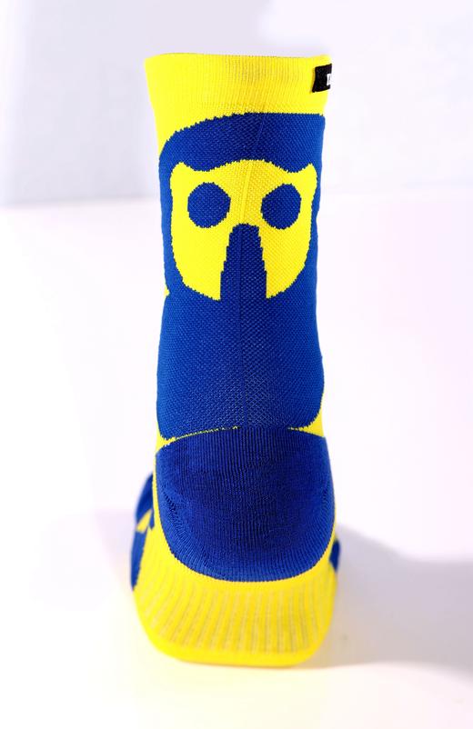 [尝新价！]严素CoolMax耐力+运动袜中筒跑步袜蓝黄路跑马拉松coolmax 商品图1