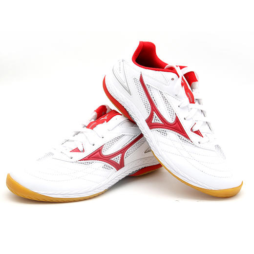 美津浓Mizuno 81GA220521 9代 专业乒乓球运动鞋 白红/银色 商品图0