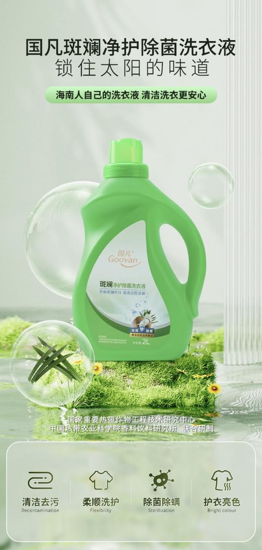 国凡斑斓净护除菌洗衣液/2L瓶*6 清洁去污柔顺洗护除菌除螨护衣亮色 商品图8