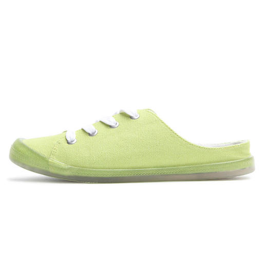 【2025春节专享】【清仓】iSTEP女鞋一脚蹬小白鞋女夏果冻底帆布鞋百搭懒人平底包头半拖鞋（瑕疵品不退不换） 商品图1