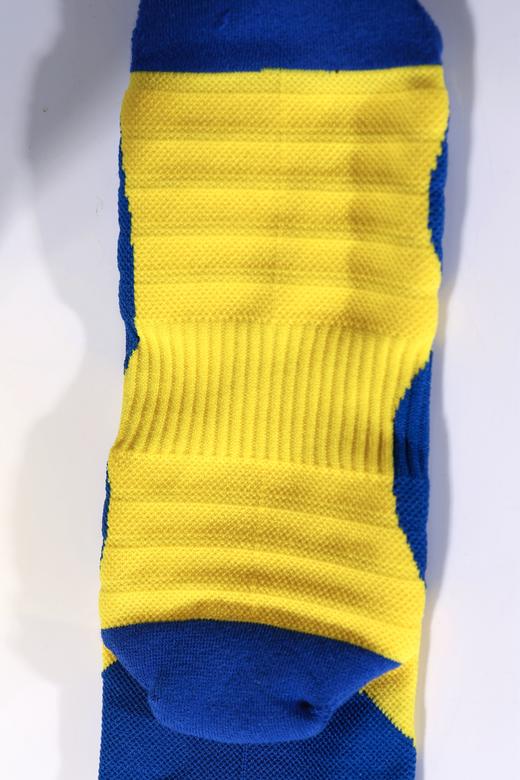 [尝新价！]严素CoolMax耐力+运动袜中筒跑步袜蓝黄路跑马拉松coolmax 商品图2