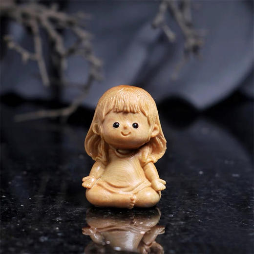 崖柏俏皮小美女°迷你小把件 商品图0