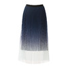 EITIE爱特爱时尚渐变网纱百褶高腰A字过膝蓝色半身裙春季新款A2406307 商品缩略图5