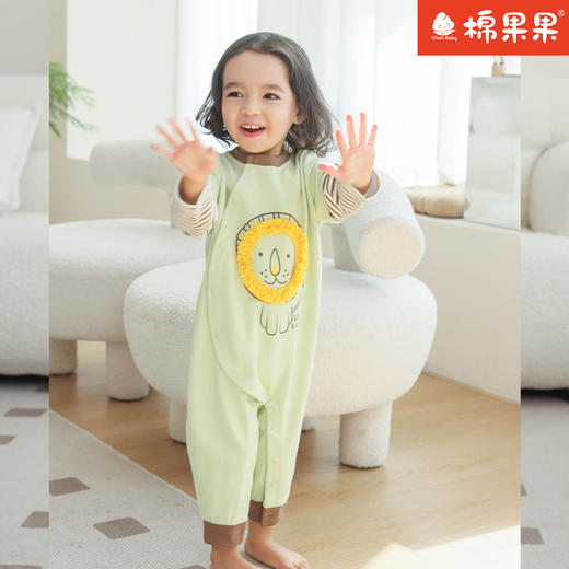 棉果果专柜同款春季新品男童纯棉偏襟连体衣M112720224042 商品图2