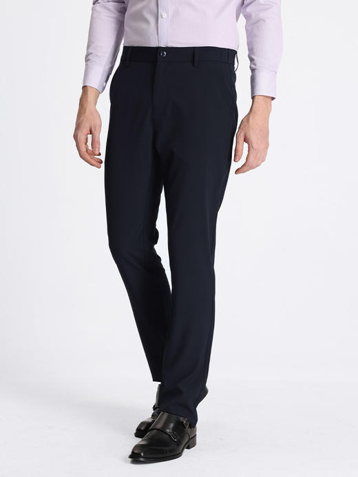 callisto藏青色弹力混纺休闲裤 STCPW156T 商品图1