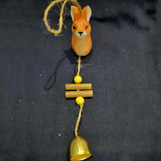 创意木雕动物风铃 商品图0