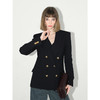 COCOBELLA复古金属扣吸烟装外套女秋双排扣廓形通勤西装SI0003 商品缩略图1