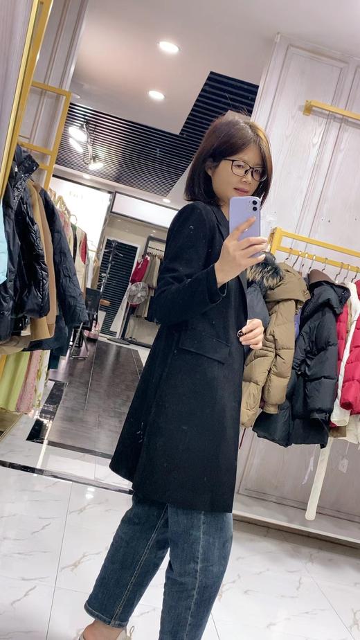 A7093         洋气气质西装领修身显瘦百搭中长款风衣外套 商品图3
